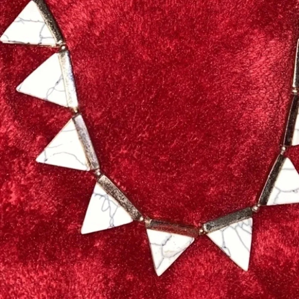Aldo Marble gold tone spiky fashion necklace - Picture 4 of 8